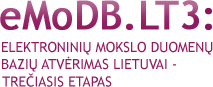 eMoDB.LT3: Elektroninių mokslo duomenų bazių atvėrimas Lietuvai - trečiasis etapas